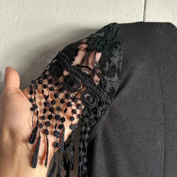 Vintage 90s black lace dress - Picture 7 of 11